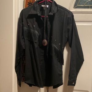 Vintage SAS’SA WESTERN SHIRT BLACK $25 size 18 vintage size